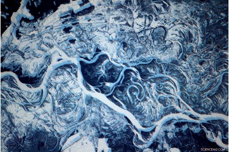Frozen Dnieper River: A Stunning NASA View