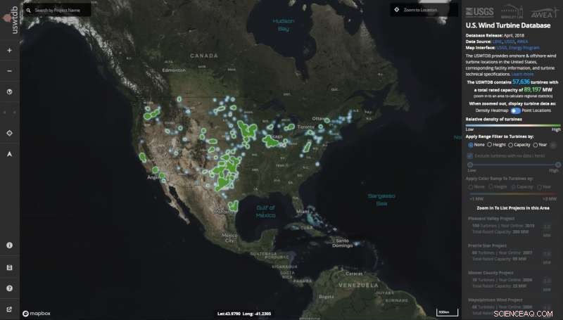 USGS & DOE Unveil Comprehensive Nationwide Wind Turbine Map & Database