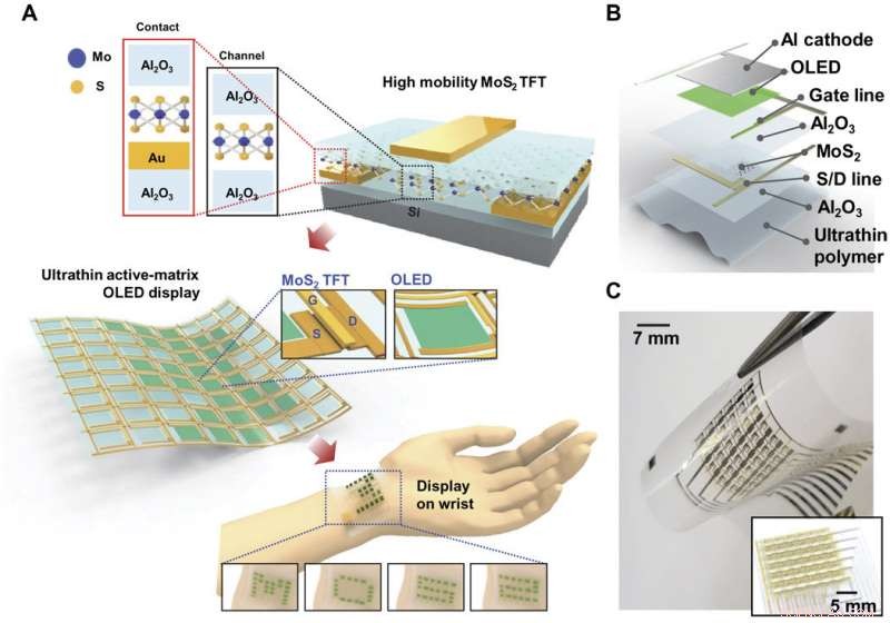 High‑Mobility MoS2 Transistor for Flexible OLED Displays