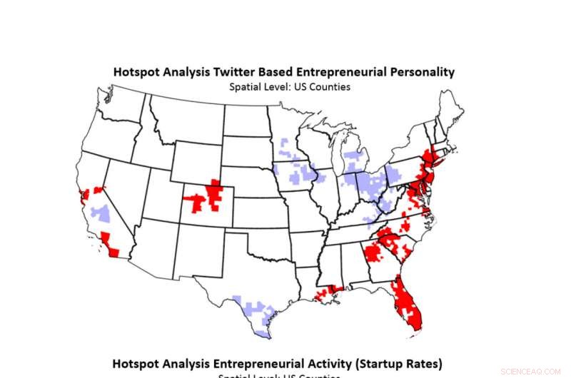 AI Study Maps Entrepreneurial Personality Hotspots from 1.5B Twitter Posts