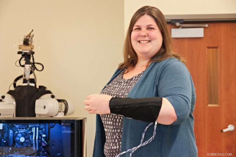 Haptic Sleeve Simulates Human Touch, Enhancing Virtual Interaction