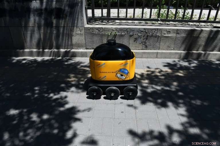 China s Yellow Delivery Robots Deliver Snacks Straight to Your Door