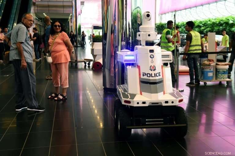 Autonomous Security Robot Patrolling Singapore Summit