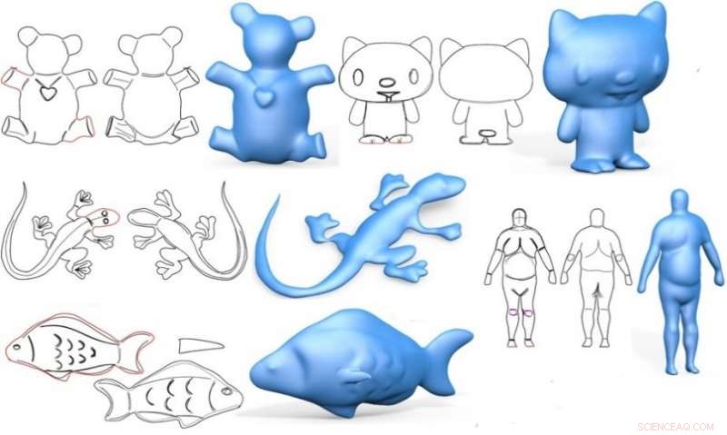 Simplifying the Conversion of Freeform 2-D Sketches into Detailed 3-D Models
