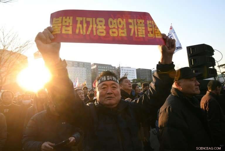 South Korean Taxi Drivers Strike Over Uber‑Like Ride‑Share App