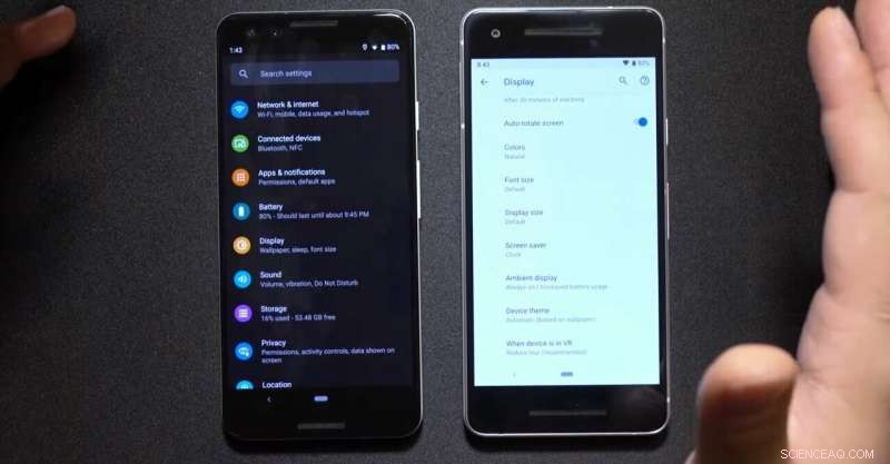 Android Q Leak Reveals System-Wide Dark Mode