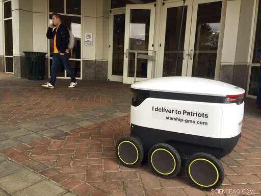 High-Tech Robots Deliver Doughnuts and More to Students on Campus