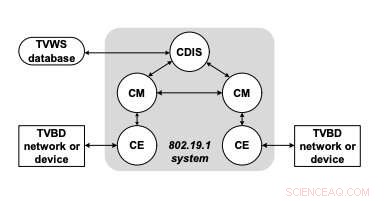 Collaborative Architecture Enabling Cognitive Radio Networks in TV White Spaces