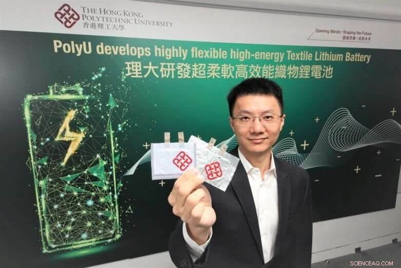 PolyU Team Unveils Highly Flexible, High‑Energy Textile Lithium Battery for Wearable Electronics