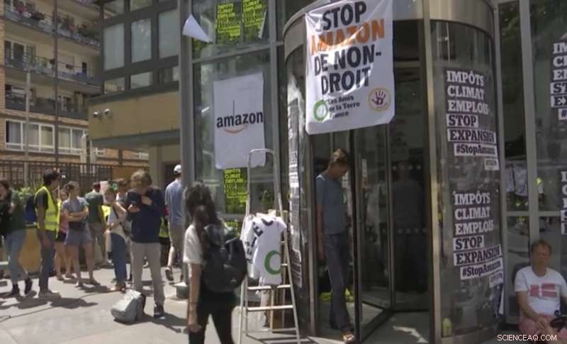 French Protesters Block Amazon Sites Amid Climate and Job Concerns