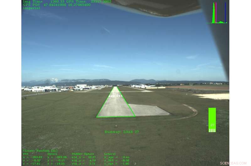 Vision-Assisted Autonomous Landing: A Successful Test of Automatic Navigation