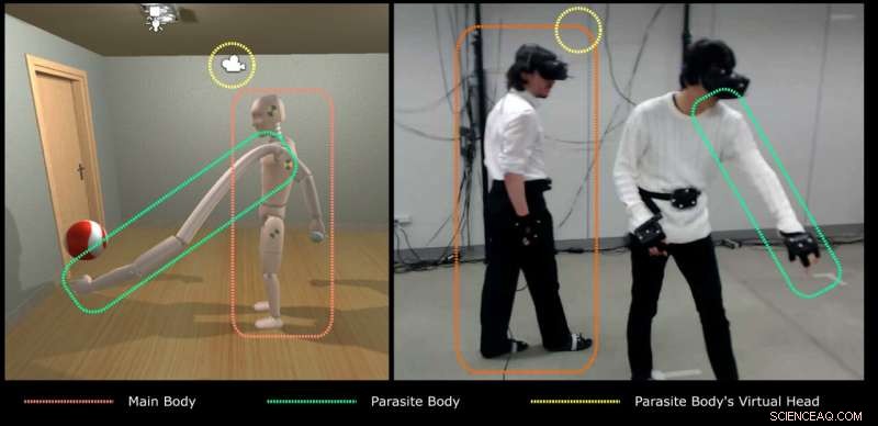 Parasitic Body: VR System for Real-Time Visual Feedback in Robotic Arm Interaction