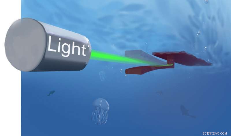 Soft Hydrogel Oscillator Drives Phototactic Swimming Robot