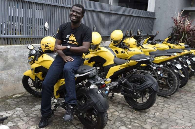Motorbike Taxi Apps Compete for Business on Lagos s Crowded Roads