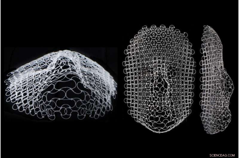Flat 3D-Printed Lattice Transforms into Human Face with Temperature Change