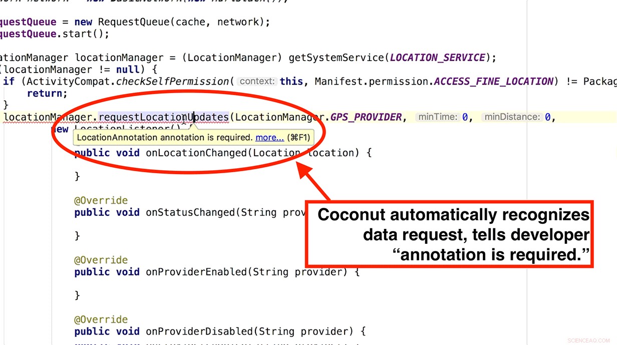 Coconut: A Developer Tool to Safeguard App User Privacy