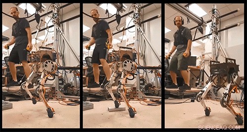 Bipedal Robot Achieves Human-Like Balance During Running and Jumping
