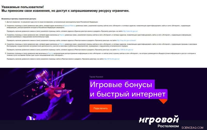 Russia’s Web‑Censoring Tool Sets Benchmark for Global Imitators – Study Findings