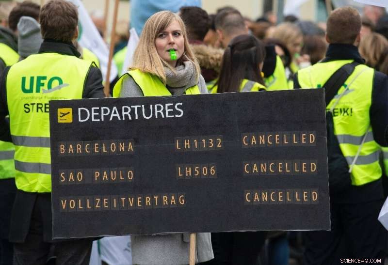 German Cabin Crew Protest on Second Day of Lufthansa Strike