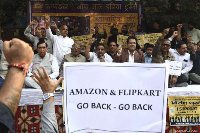 Amazon Founder Jeff Bezos Faces Protests Over Market Dominance in India