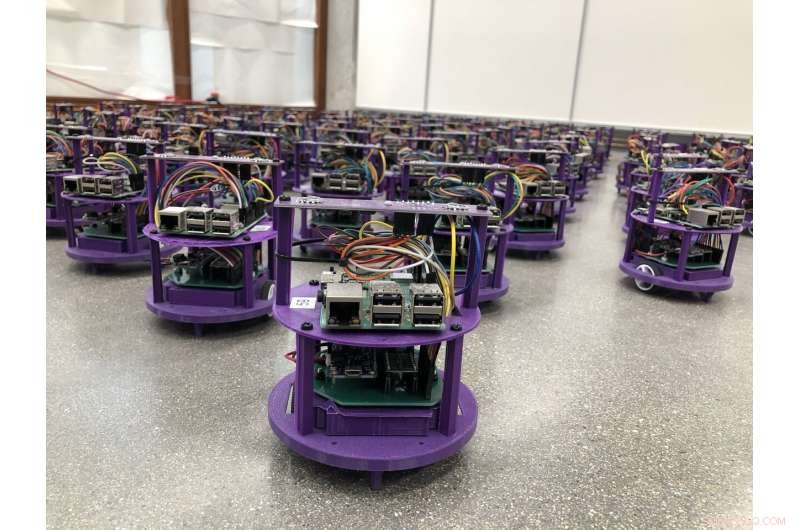 Swarming Robots Navigate Safely, Avoiding Collisions and Traffic Jams