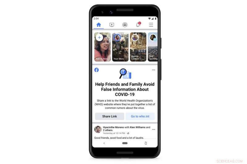 Facebook to Alert Users Who Engaged With COVID‑19 Hoaxes