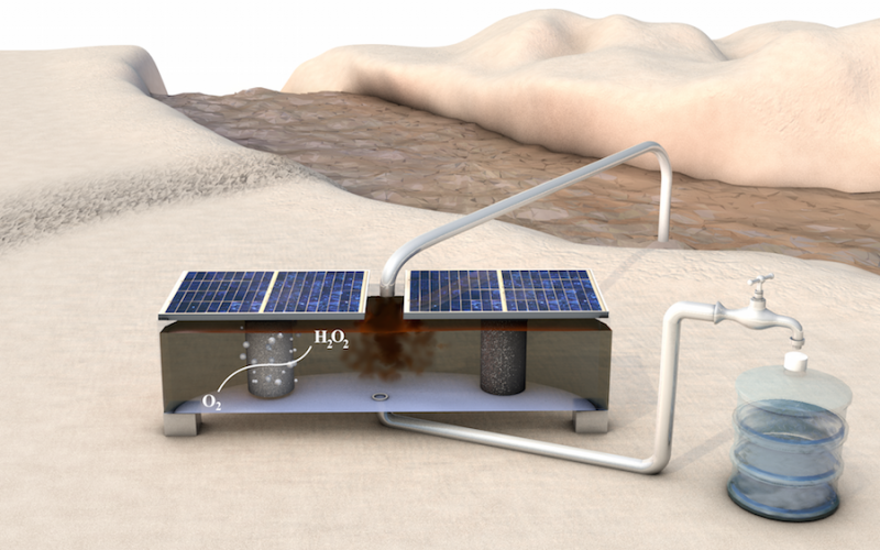 Solar-Powered Portable Device Generates Hydrogen Peroxide for Safe Water Purification