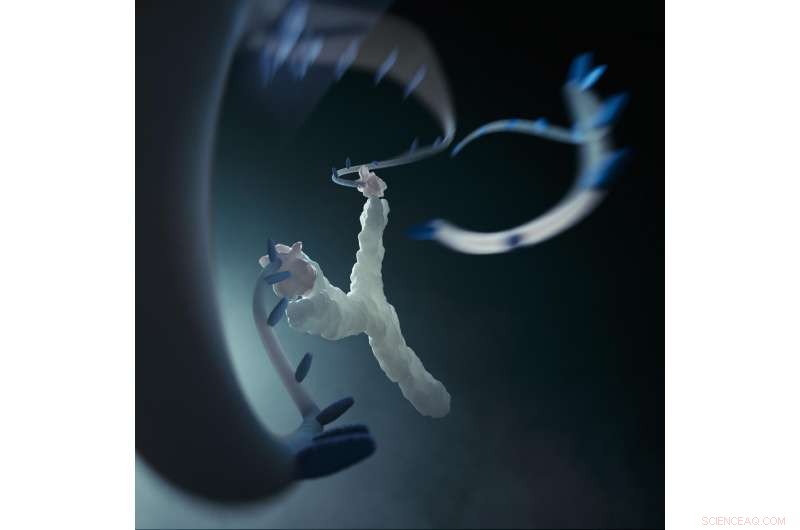 Nanoscopic DNA Slingshot Delivers Targeted Drug to Infection Sites