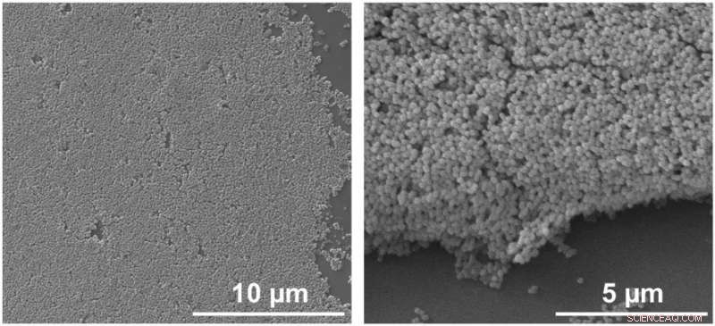 Particle Size Determines the Performance of Porous Building Blocks Under Pressure