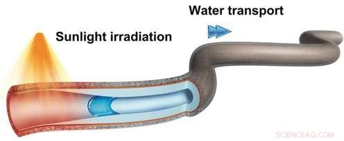 Fast, Sunlight‑Powered Microtube Pump Enables Precise Water Droplet Transport