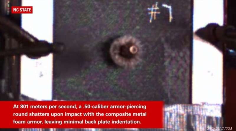 Composite Metal Foam Outperforms Steel Armor, Stopping .50 Cal Rounds While Weighing Less Than Half