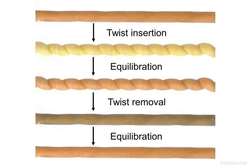 Twisting Natural Rubber Fiber Generates Heat; Unwinding Cools: New Research