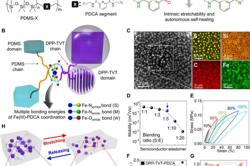 High-Performance, Stretchable, Self-Healing Semiconducting Polymer Films for Advanced Electronic Skin