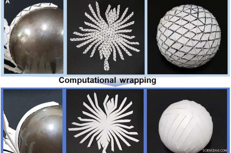 Computational Origami: A Universal Technique for Wrapping 3‑D Curved Surfaces with Non‑Stretchable Materials