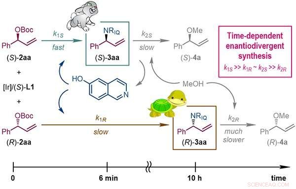 Precise Control of Enantiomer Formation via Reaction Time Modulation