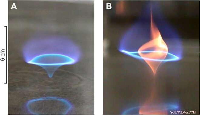 University of Maryland Decodes Structure of Mysterious Blue Whirling Flame
