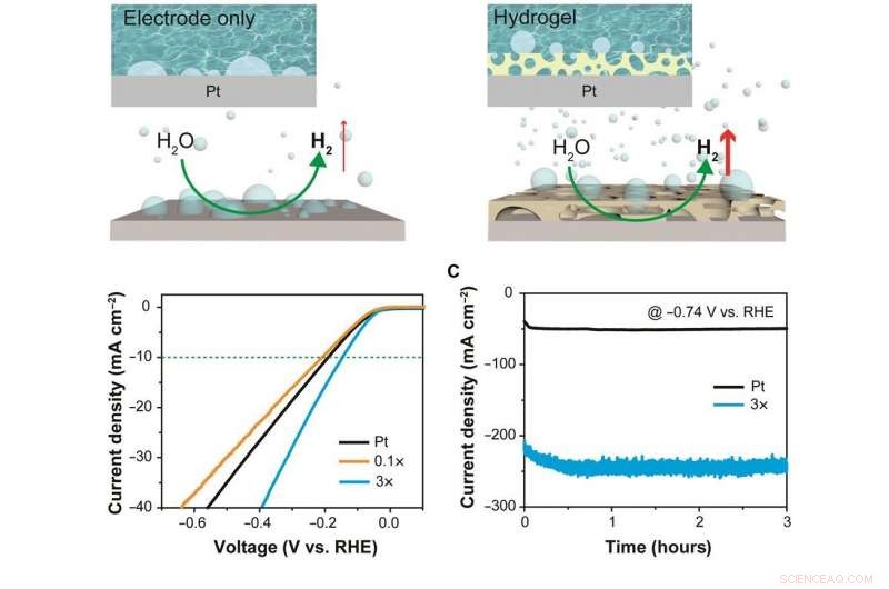Enhancing Hydrogen Production with Superaerophobic Hydrogels