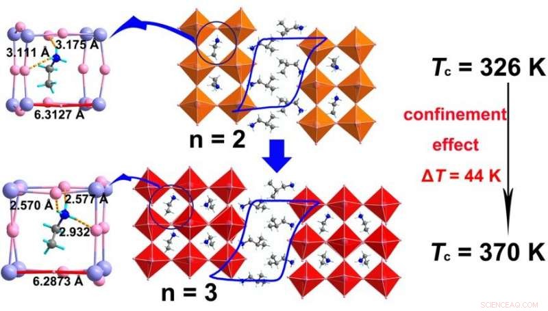 High-Curie-Temperature Layered Metal-Halide Ferroelectrics Synthesized Using Cage-Confined Ethylamine Rotators