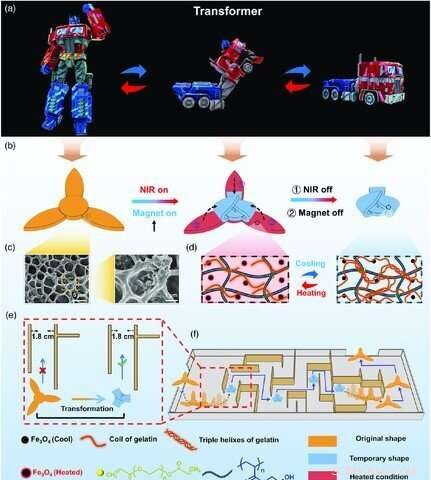 Magnetically Actuated Hydrogel Transformers for Smart Shape-Morphing Applications