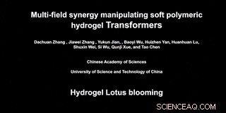 Magnetically Actuated Hydrogel Transformers for Smart Shape-Morphing Applications