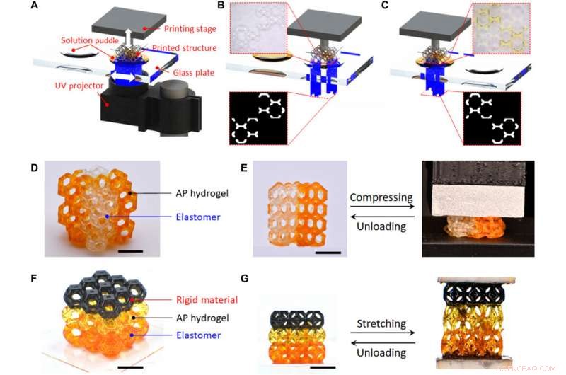 Advanced 3‑D Printing of Ultra‑Stretchable Hydrogels Using UV‑Curable Polymers