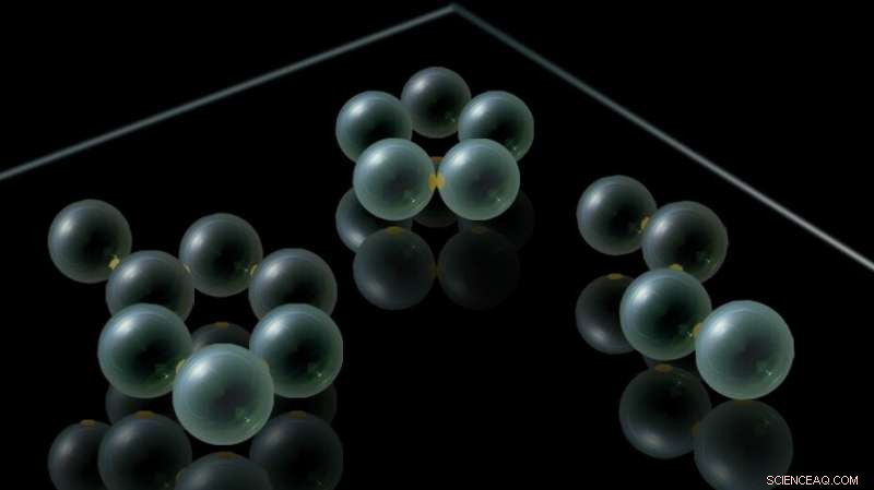 Micrometer-Scale Molecular Modeling Kit Reveals Authentic Chemical Reactions