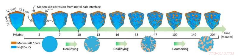 Scientists Capture 3D Visualization of Molten Salt Dealloying in Metal Alloys