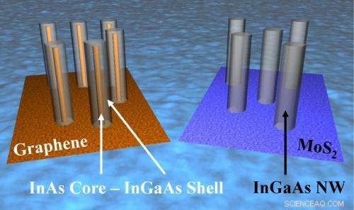 Graphene-Grown Nanowires Reveal Unexpected Structural Features