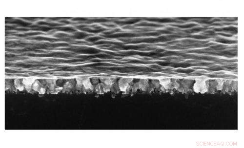 Graphene Nanodrapes Let Water Glide Seamlessly Over Rough Surfaces