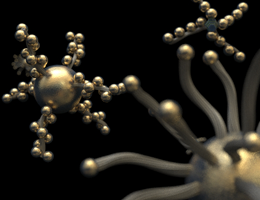 Nanoparticles Arranged in 3D Structures Using a Planet-Satellite Model