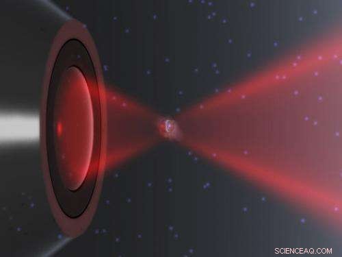 Laser-Confined Nanoparticle Temporarily Challenges the Second Law of Thermodynamics