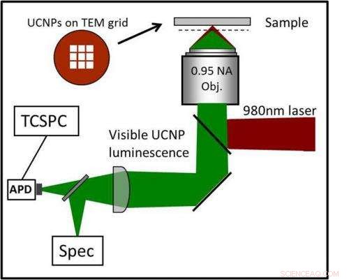 Nanoparticle Luminescence Enables Precise Imaging of Individual Molecules