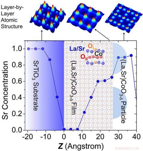 Unveiling the Layered Structure and Chemistry of Strontium‑Doped Lanthanum Cobaltite Thin Films