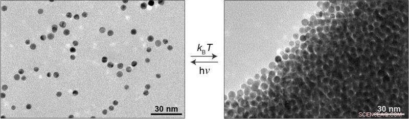 Self‑Assembling Nanoparticles Respond to Environmental Light for Smart Material Applications